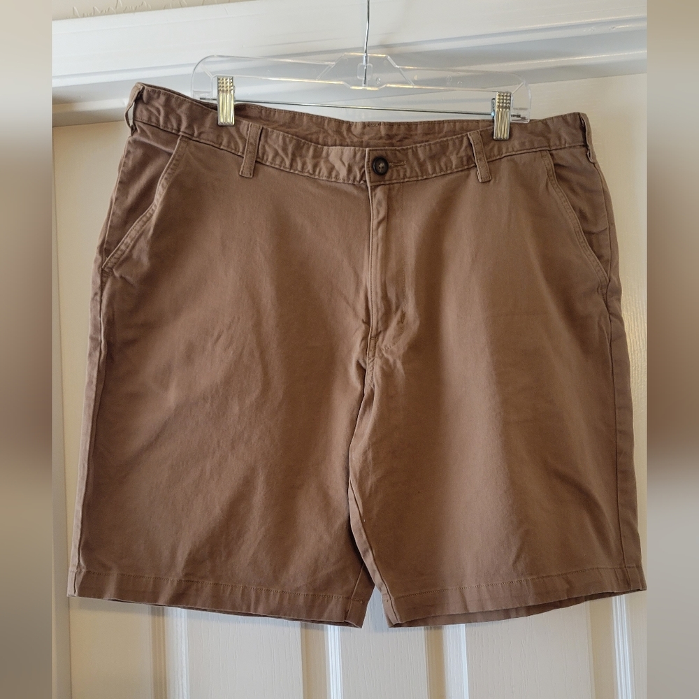 GEORGE Oxford Brown Flat Front Casual Short